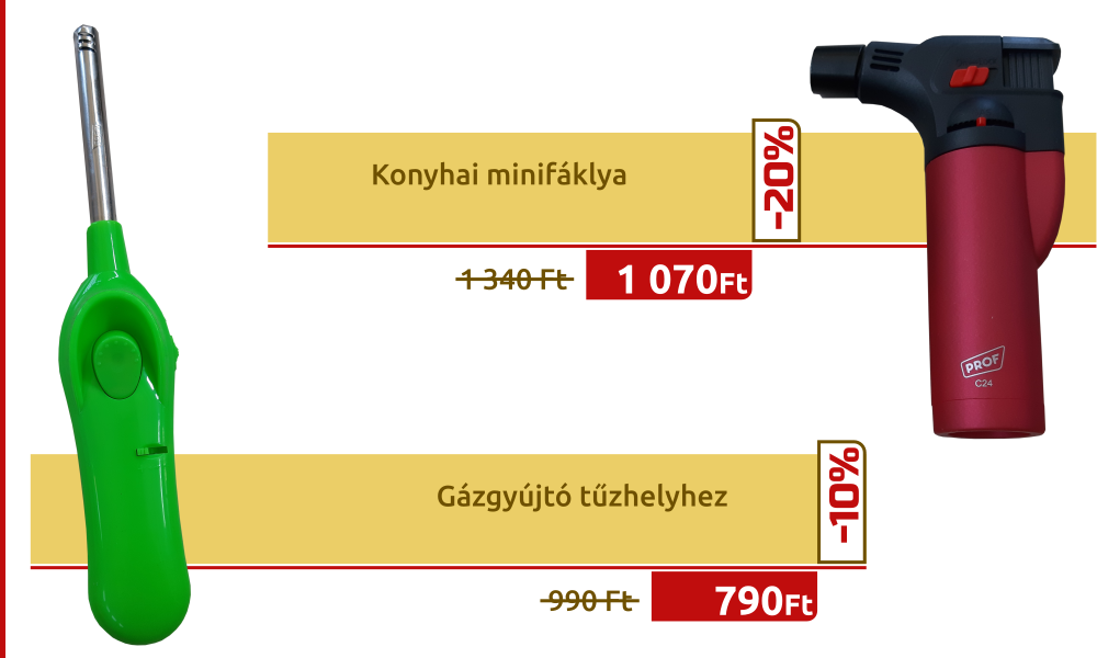 Konyhai minifáklya tölthető  Gázgyújtó tűzhelyhez