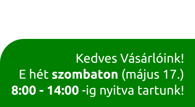 Most szombati nyitva tartás: